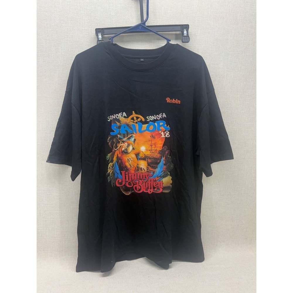 Jimmy Buffett Son of a‎ Son of a Sailor 18 Tour T-Shirt Mens Size L Black Cotton